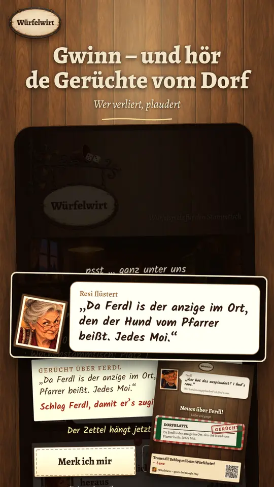 Ein Gerücht nach dem Sieg: Resi erzählt über Ferdl und den Hund vom Pfarrer.