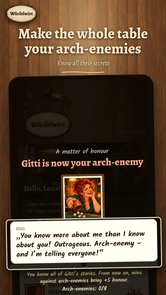 Gitti becomes an arch-enemy once all her stories are solved.